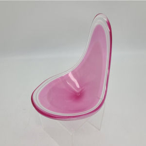 Flygsfors Coquille Freeform Art Glass Trinket Dish Signed 1958 Paul Kedelv